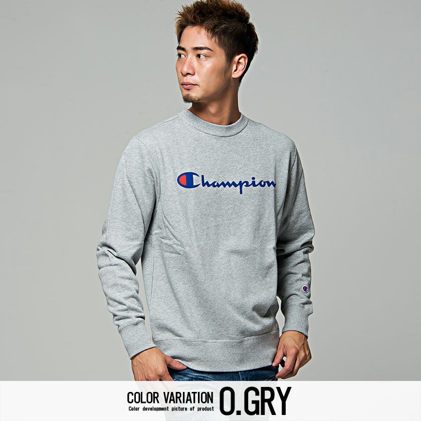 スウェット メンズ Champion(チャンピオン)フルロゴクルーネック