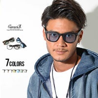 CavariA(キャバリア)クリア＆カラーレンズウェリントンサングラス/全7色