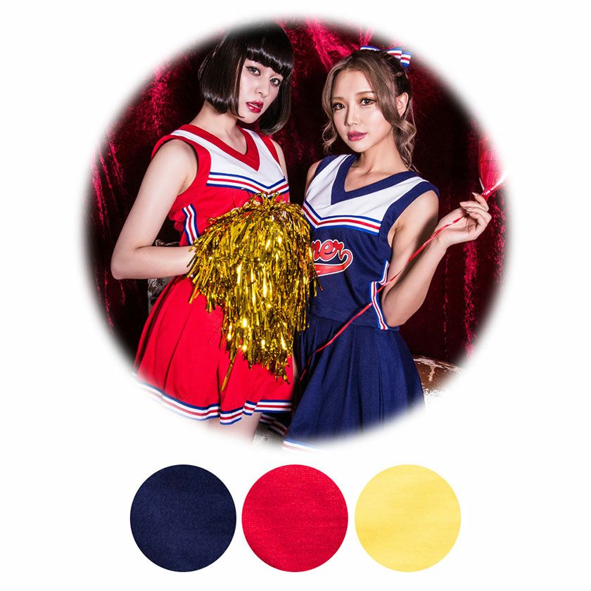 costume(コスチューム)チアガール 5点セット（トップス、スカート