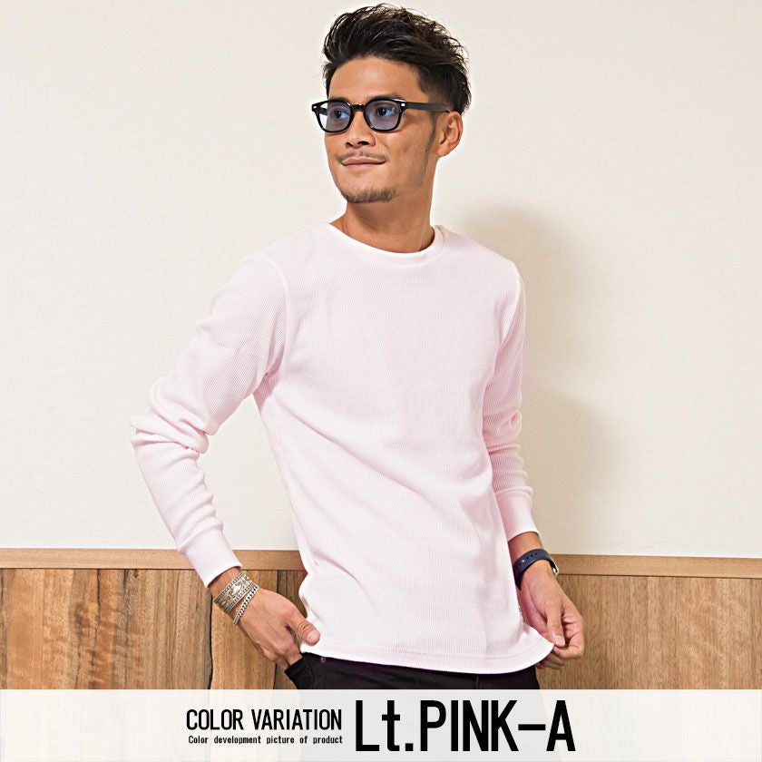 CavariA(キャバリア)3タイプからネックが選べるサーマル無地長袖T