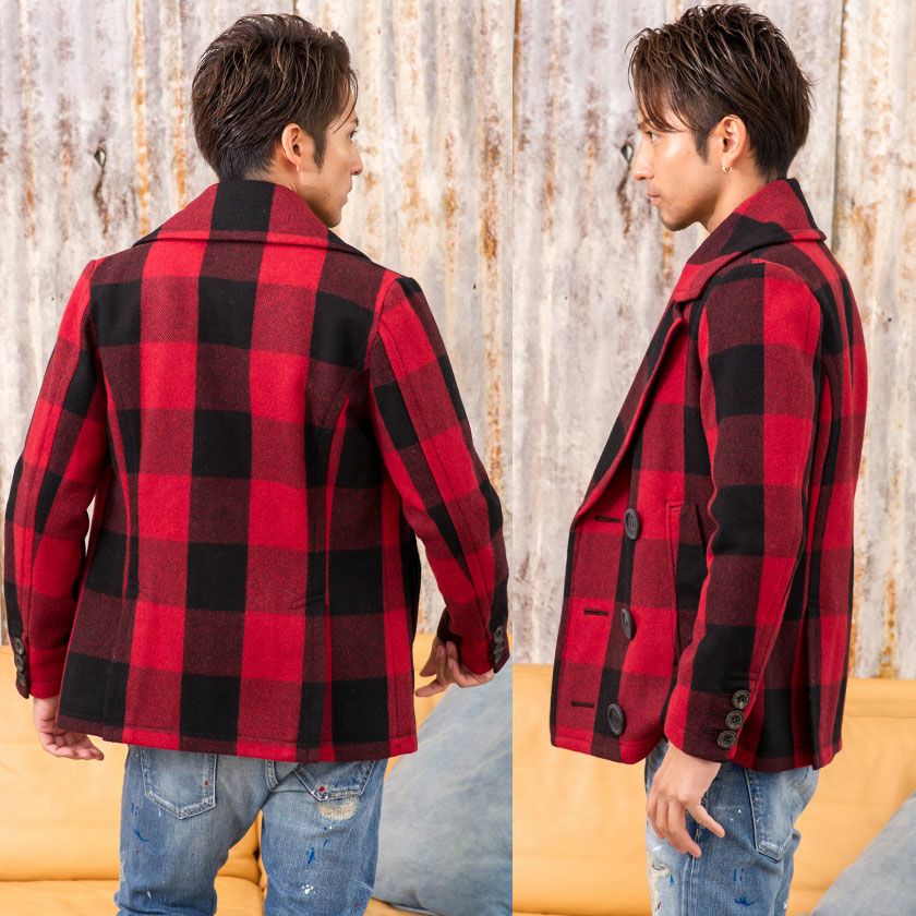 コート メンズ TMT(ティーエムティー)BUFFALO CHECK PEA COAT/全2色