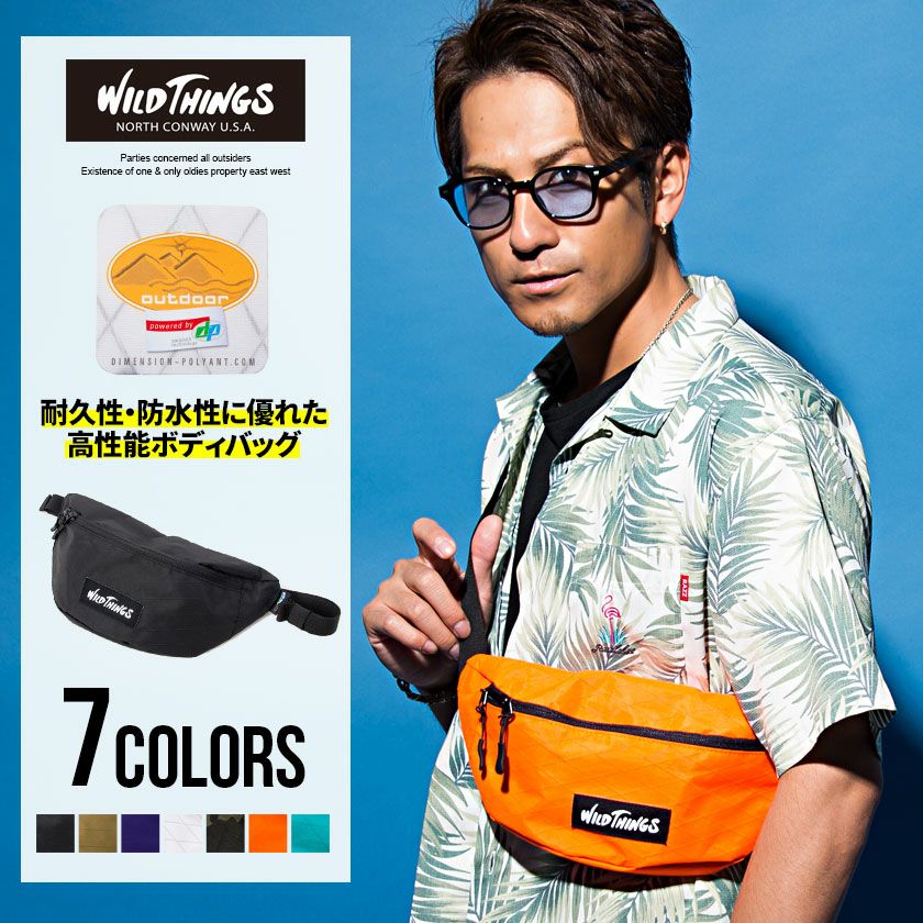 ボディバッグ メンズ WILDTHINGS(ワイルドシングス)ボディバッグ/全7色