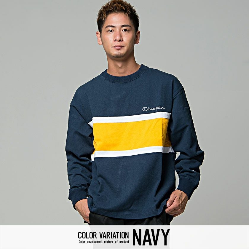 k3&co. 長袖Tシャツ 長袖Tシャツ メンズ Champion(チャンピオン)切替デザインロング