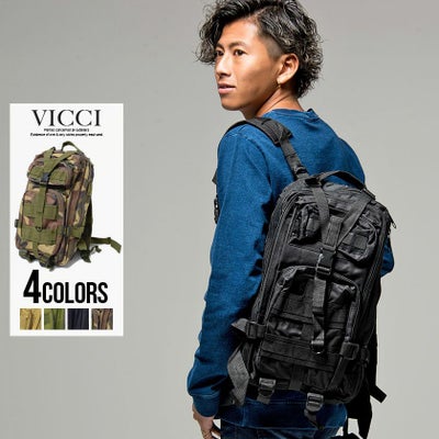 リュック メンズ VICCI(ビッチ)ミリタリーバックパック/全4色