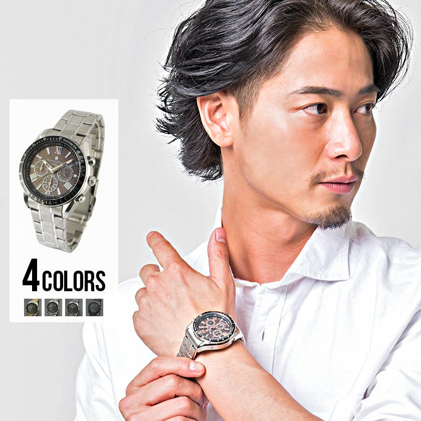 時計 メンズ Salvatore Marra(サルバトーレマーラ)電波ソーラークロノ