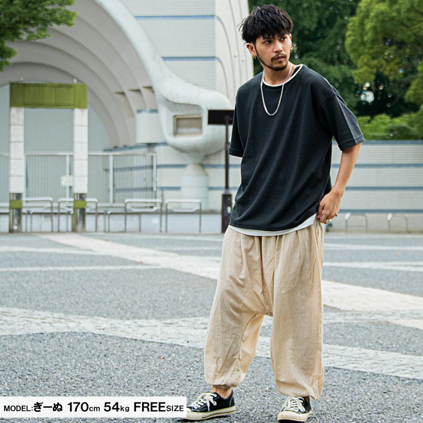 ワイドパンツ メンズ yul(ユル)カダルサルエルパンツ/全6色