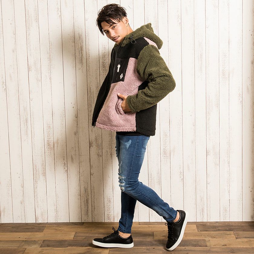 cali≠gariカリガリ 18 みっしつさんボアパーカー新品 CavariA(キャバリア)ボアジップパーカー/全8色