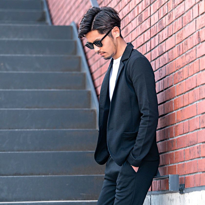 セットアップ メンズ VICCI(ビッチ)カットテーラードジャケット