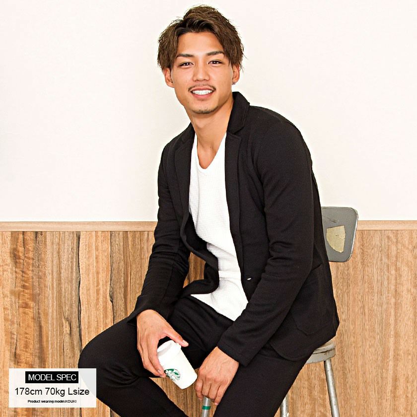 セットアップ メンズ VICCI(ビッチ)カットテーラードジャケット