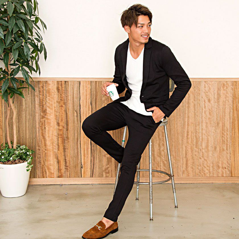 セットアップ メンズ VICCI(ビッチ)カットテーラードジャケット