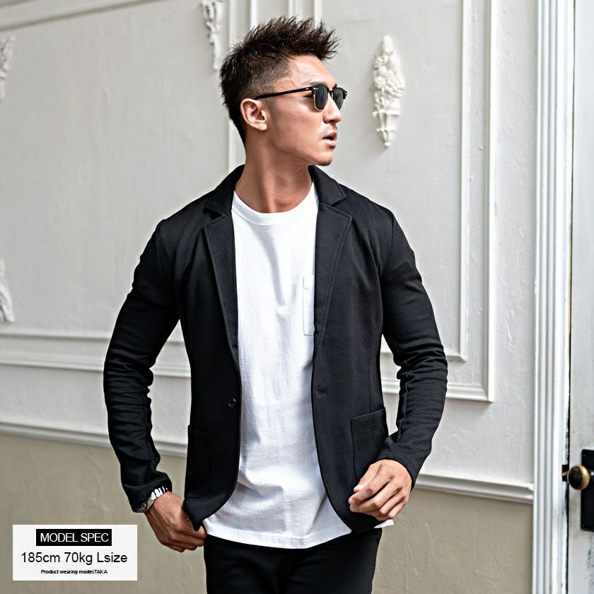 セットアップ メンズ VICCI(ビッチ)カットテーラードジャケット