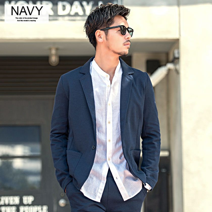 セットアップ メンズ VICCI(ビッチ)カットテーラードジャケット