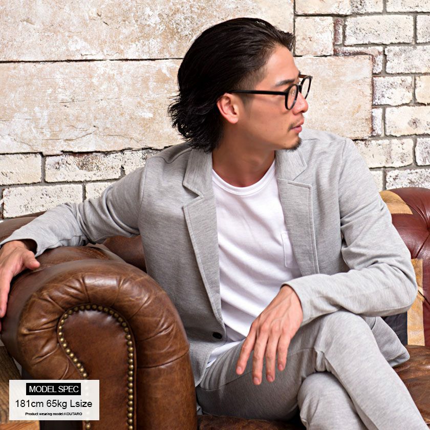 セットアップ メンズ VICCI(ビッチ)カットテーラードジャケット