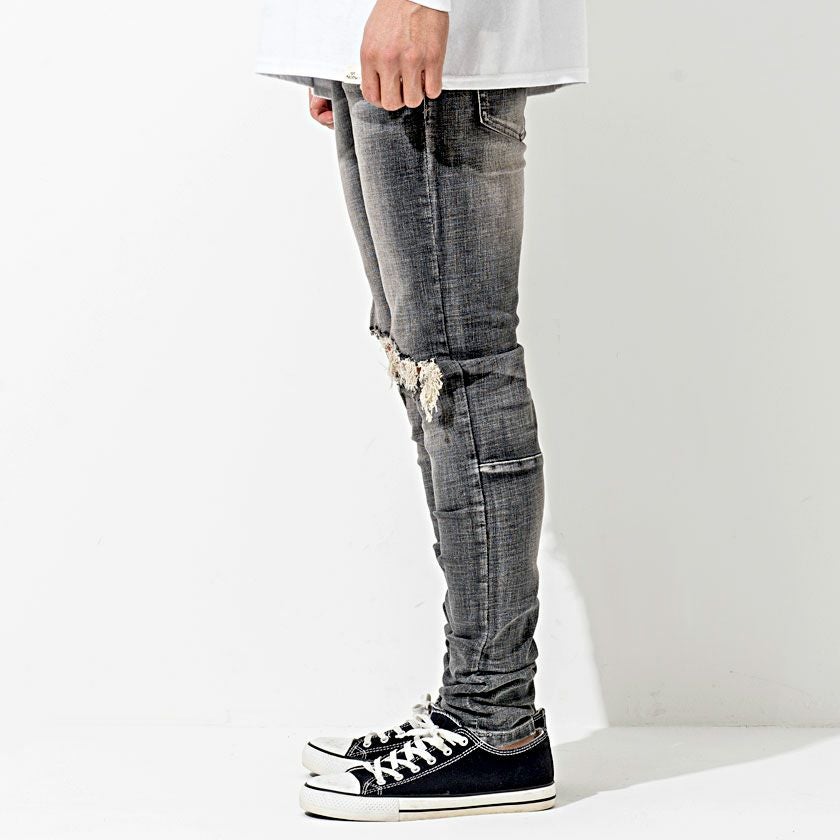 デニムパンツ メンズ mnml(ミニマル)M1 DENIM STRETCH GREY/全1色