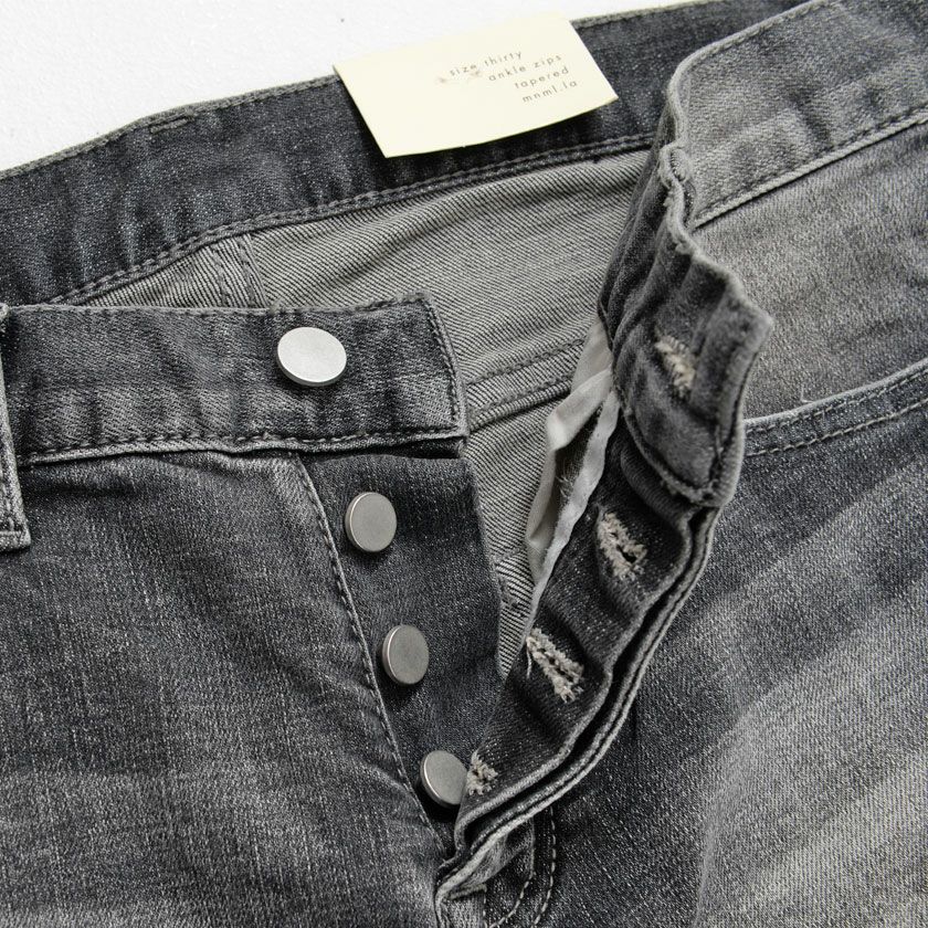 ミニマルmnmlダークグレー デニムパンツ 30 デニムパンツ メンズ mnml(ミニマル)M1 DENIM STRETCH GREY/全1色