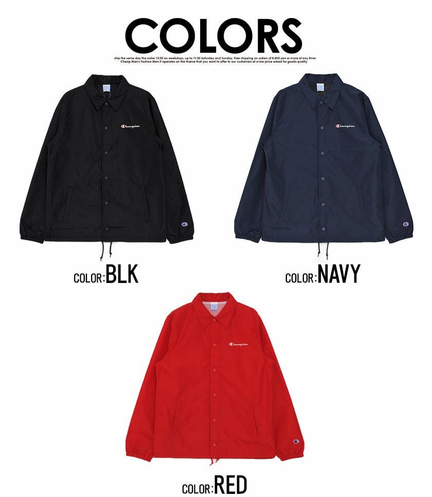 ブルゾン メンズ Champion(チャンピオン)COACH JACKET/全3色