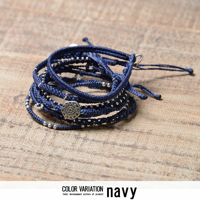 ブレスレット メンズ wakami(ワカミ)アース7ストランドブレスレット/全4色