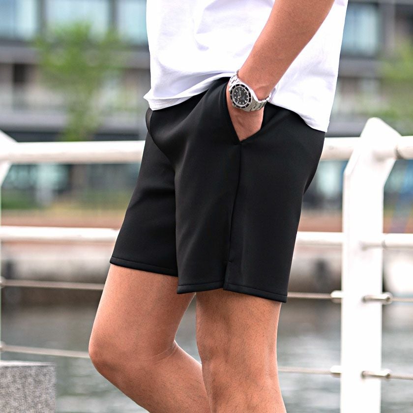 ハーフパンツ メンズ CavariA(キャバリア)ストレッチポリダンボール