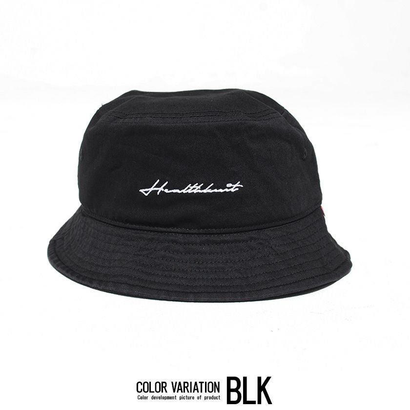 GOODENOUGH HEADPORTER バケットハット ブーニー　黒　裏原 ハット メンズ Healthknit(ヘルスニット)ロゴ刺繍バケットハット/全4色