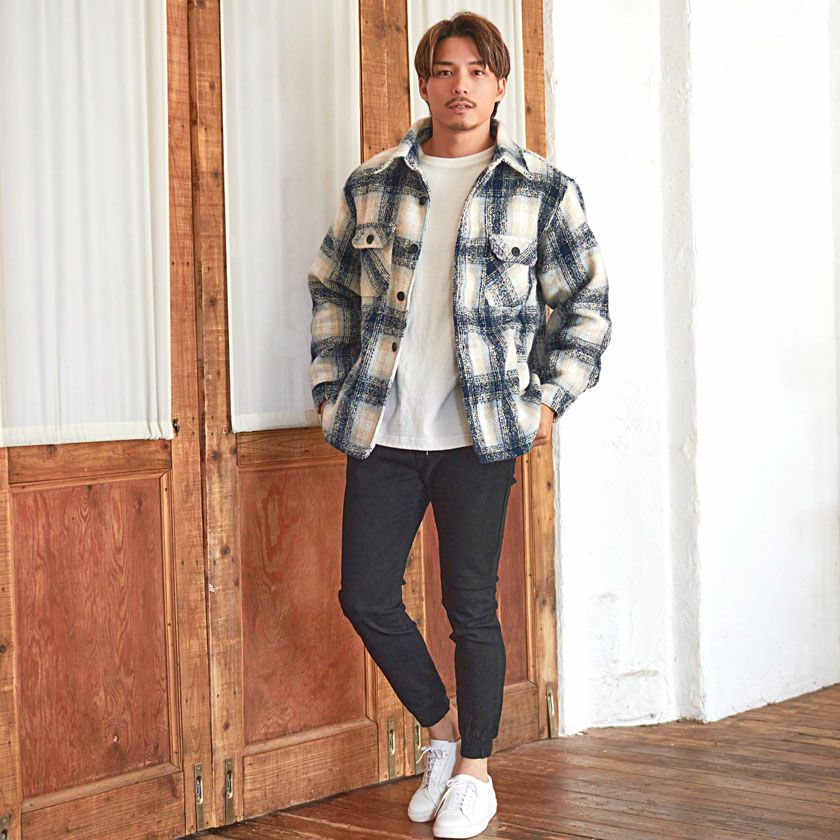 CALEE.SUPPLY CO. チェック柄ジャケット M CALEE キャリー BLOCK CHECK OVER SIZE SHIRT JACKET