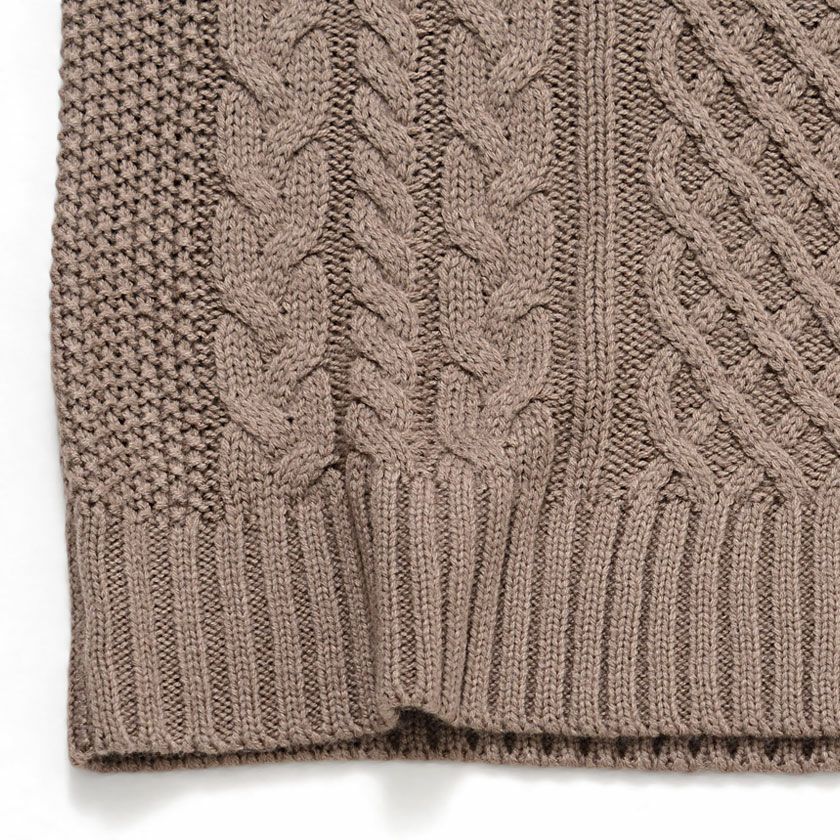 VICCI(ビッチ)ケーブル編みタートルネック長袖ニットソー/全13色