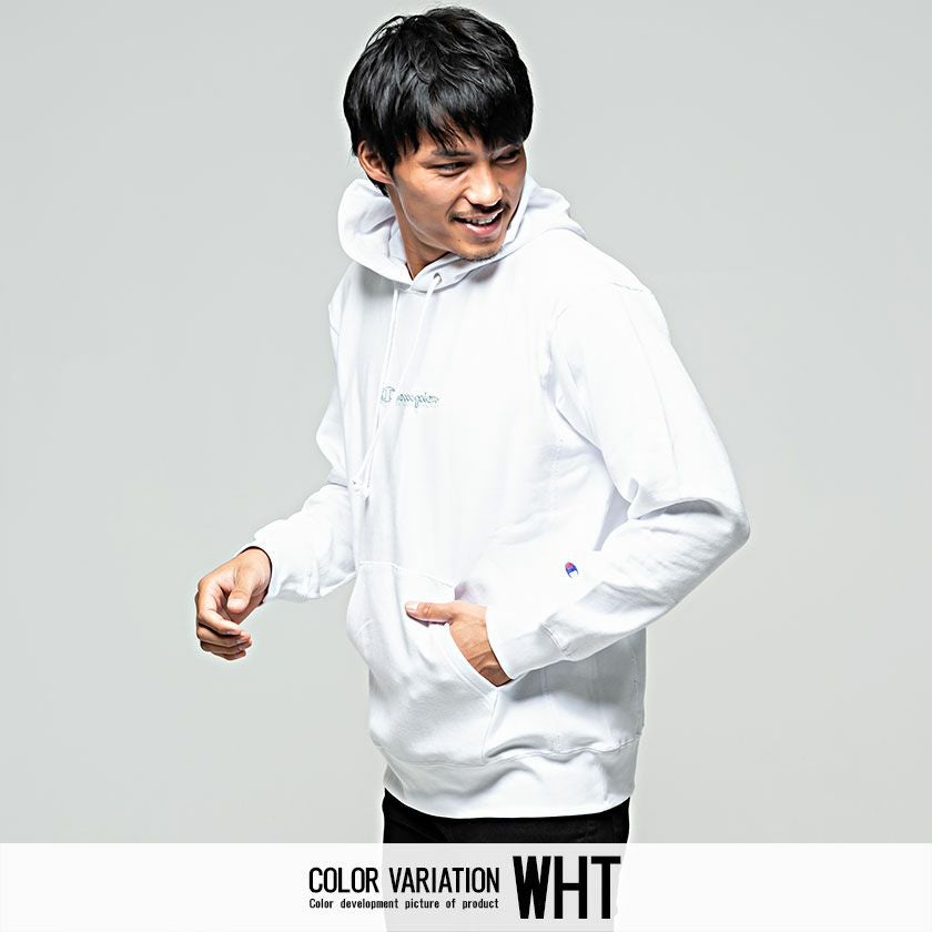 パーカー メンズ Champion(チャンピオン)ロゴ刺繍入りプルオーバー