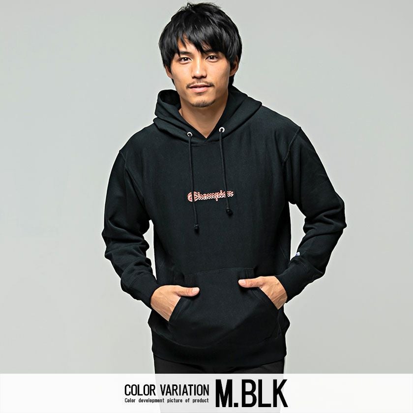 パーカー メンズ Champion(チャンピオン)ロゴ刺繍入りプルオーバー