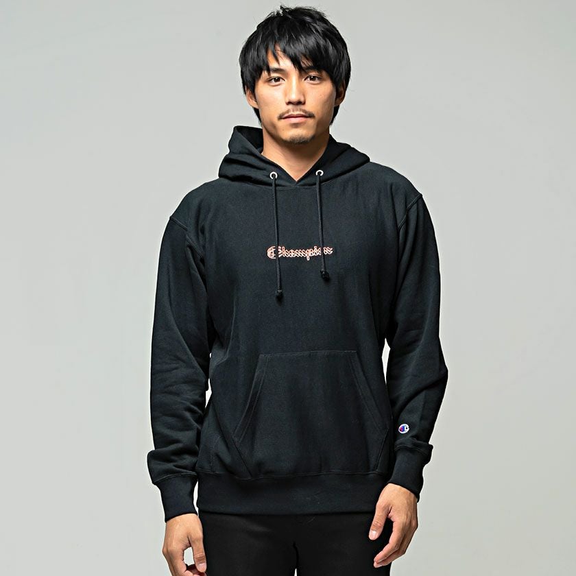 パーカー メンズ Champion(チャンピオン)ロゴ刺繍入りプルオーバー