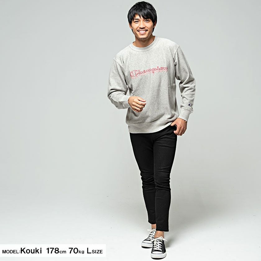 スウェット メンズ Champion(チャンピオン)ロゴ刺繍入りトレーナー/全3色