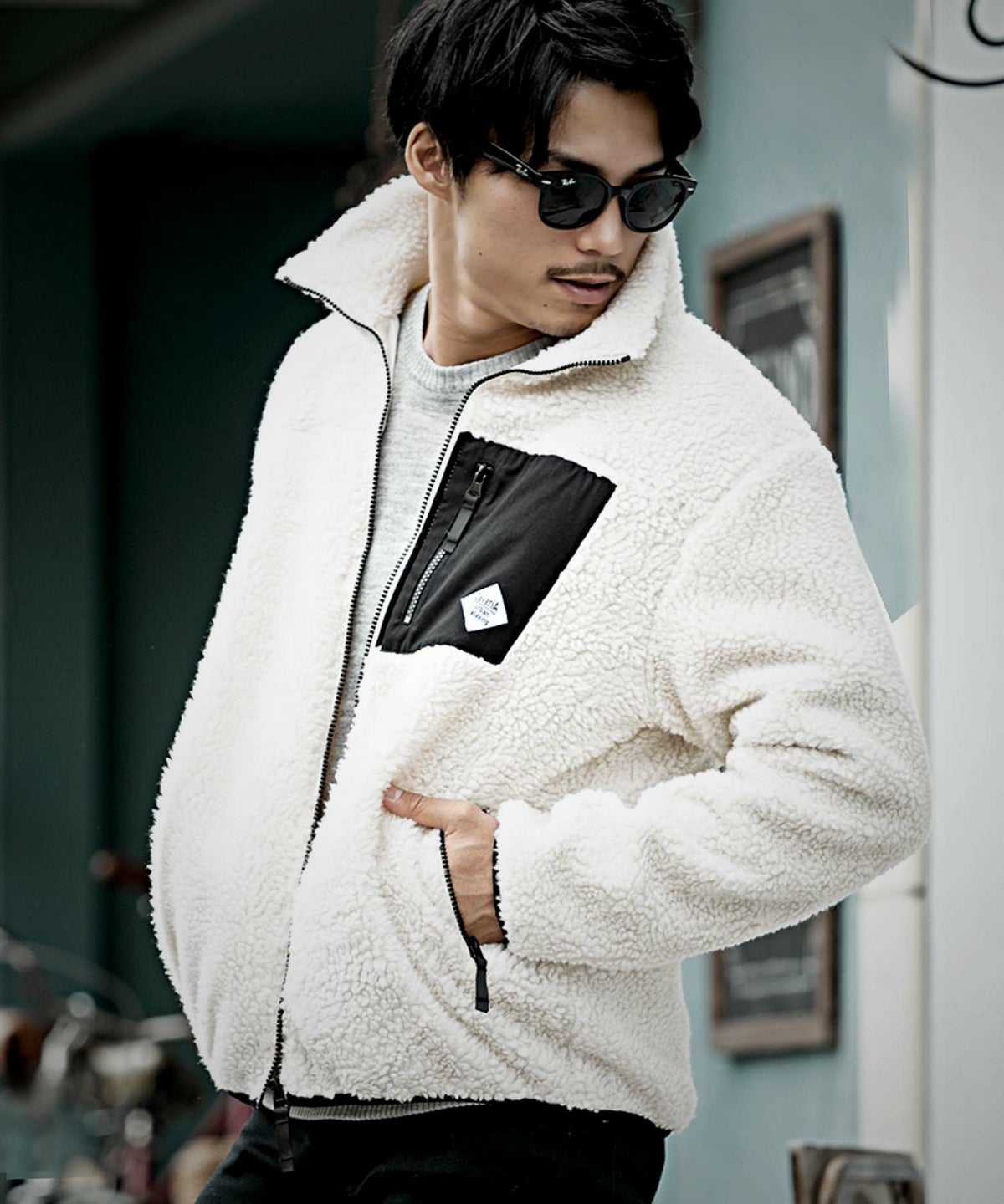  CavariA(キャバリア)ボアジップジャケット/全9色