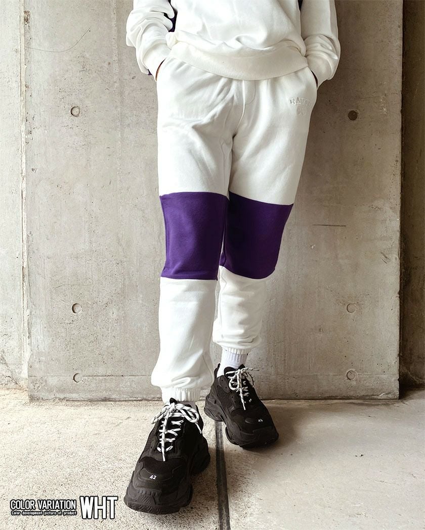 RAUGH(ラフ)切替スウェットパンツ/全2色