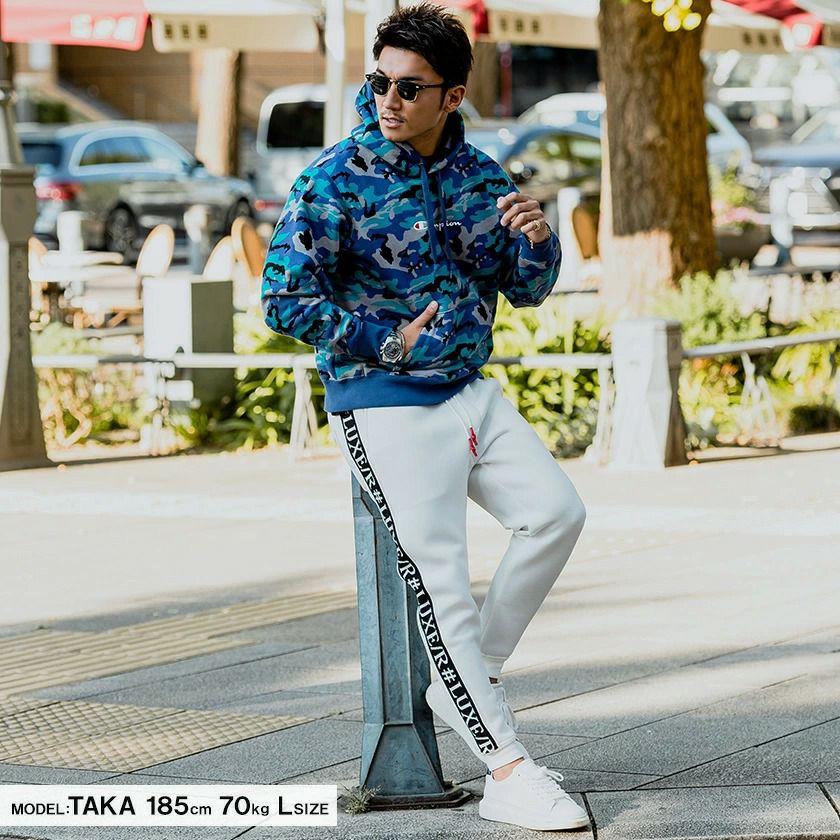 パーカー メンズ Champion(チャンピオン)カモフラージュ柄ロゴ刺繍プル