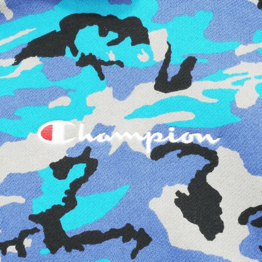 パーカー メンズ Champion(チャンピオン)カモフラージュ柄ロゴ刺繍プル