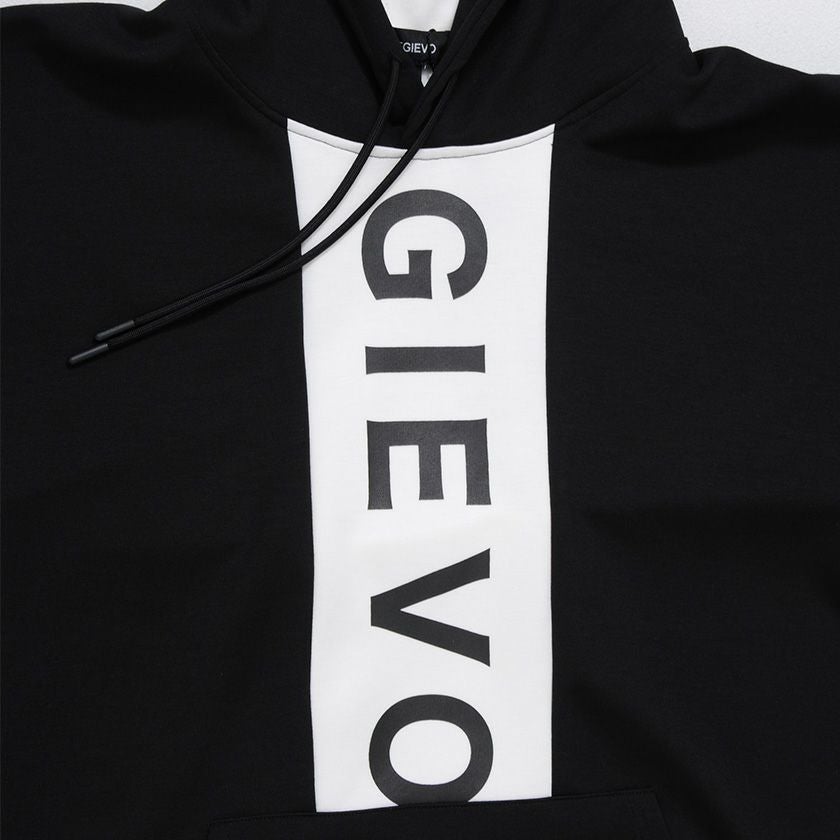 パーカー メンズ REGIEVO(レジエボ)ロゴプリントドロップショルダー