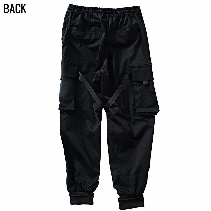 カーゴパンツ メンズ CavariA(キャバリア)バックルテープ付きジョガー