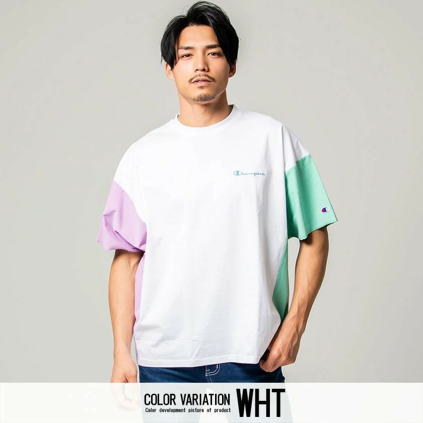 Champion(チャンピオン)配色切り替えクルーネックドルマンスリーブ
