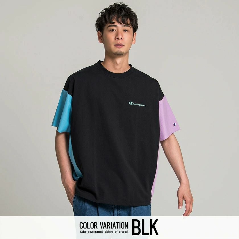 champion ドルマンスリーブビッグスウェット Champion(チャンピオン)配色切り替えクルーネックドルマンスリーブ