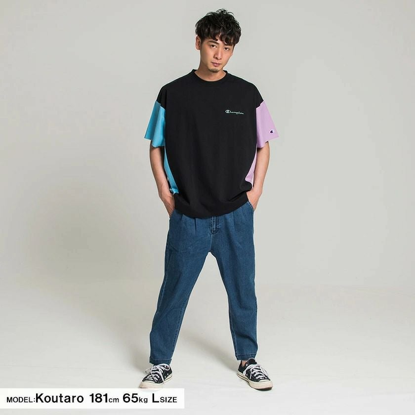 champion ドルマンスリーブビッグスウェット Champion(チャンピオン)配色切り替えクルーネックドルマンスリーブ