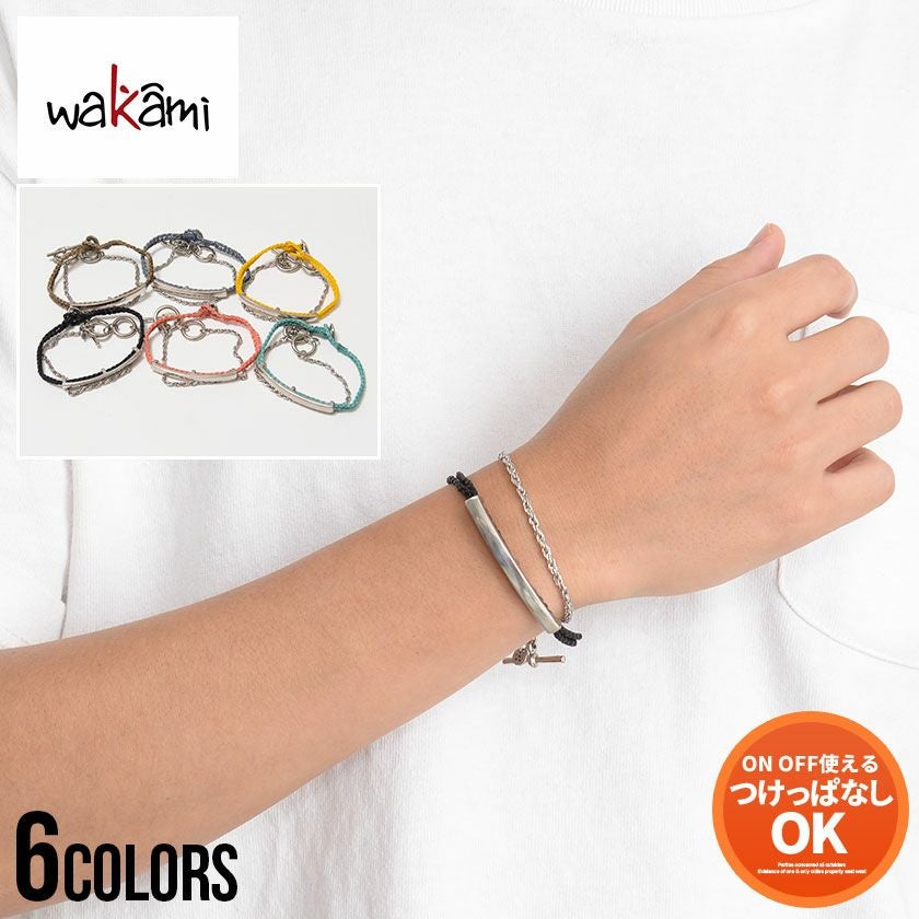 ブレスレット メンズ wakami(ワカミ)2Strands ID Bracelet/全6色