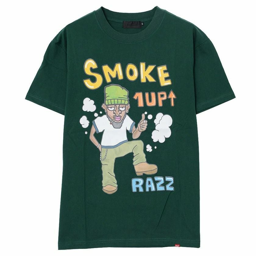 RAZZIS(ラズ)スモーカープリントクルーネック半袖Tシャツ/全2色