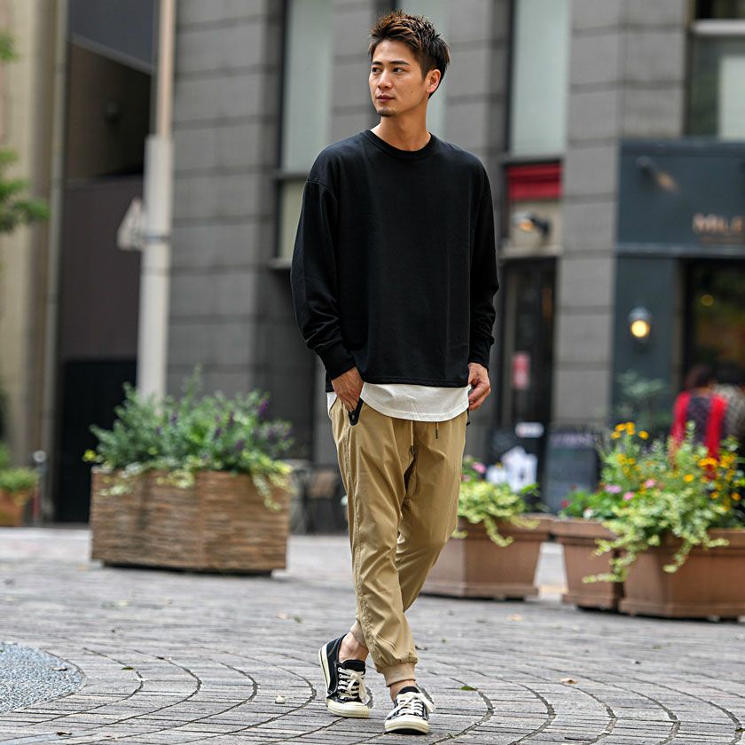 ジョガーパンツ メンズ CavariA(キャバリア)止水ジップジョガーパンツ