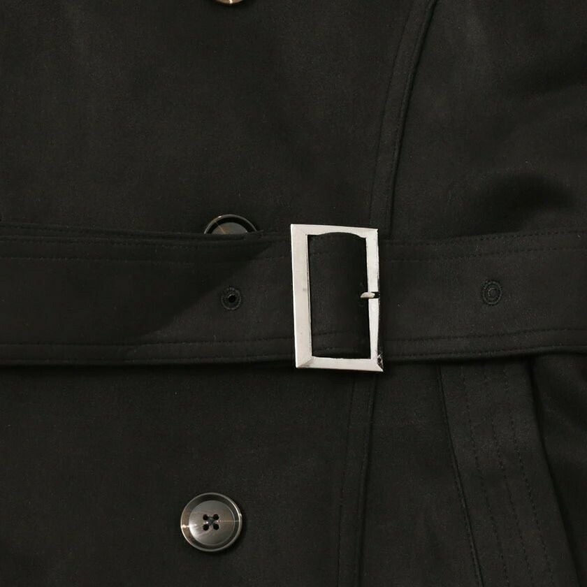 コート メンズ CavariA(キャバリア)フェイクスウェードトレンチコート