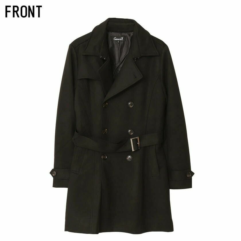 コート メンズ CavariA(キャバリア)フェイクスウェードトレンチコート