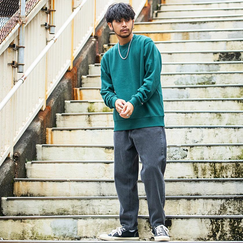 Goodwear(グッドウェア)USAコットンクルーネック長袖裏毛トレーナー/全7色