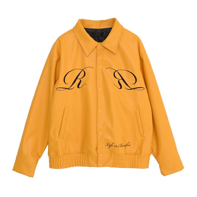 RAZZIS(ラズ)刺繍入りPUレザージャケット