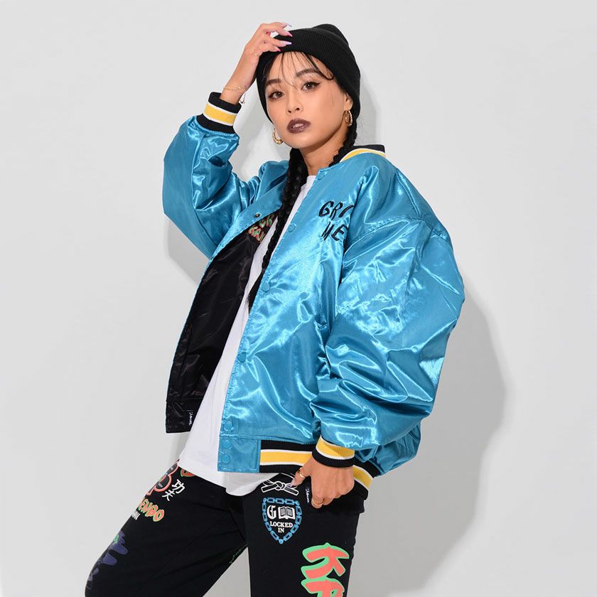 ブルゾン メンズ GRIMEY(グライミー)DESTROY ALL FEAR REVERSIBLE