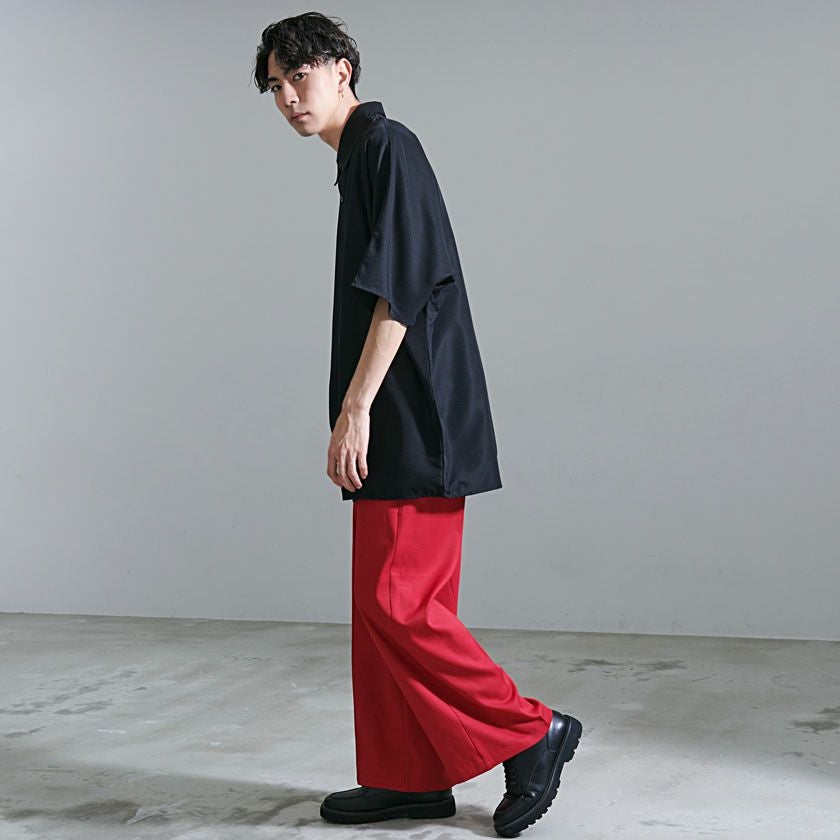 スラックス メンズ CavariA(キャバリア)ストレッチカラーワイドパンツ
