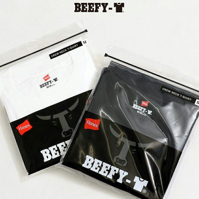 Hanes(ヘインズ)BEEFY クルーネック半袖1PパックTシャツ/全2色
