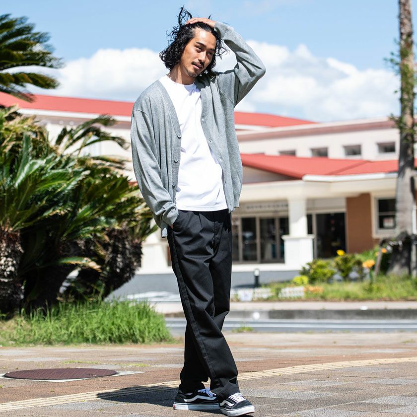 カーディガン メンズ VICCI(ビッチ)セミルーズシルエットボタン
