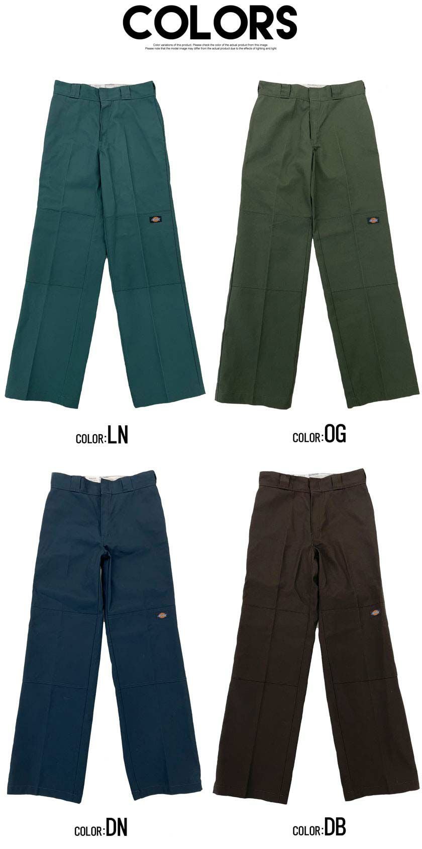 Dickies× THE CRIMIE ダブルネーム チノパン チノパン メンズ Dickies(ディッキーズ)ダブルニー ワークパンツ/全7色